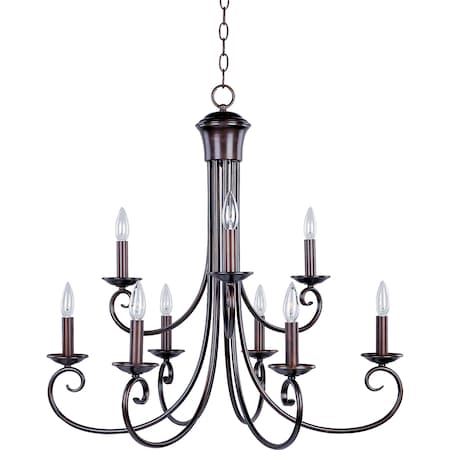 Maxim Lighting Loft 9-Light 29.5" Wide Oil Rubbed Bronze Chandelier 70006OI
